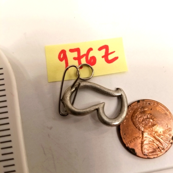 ✅976Z Silver-tone Stylish Heart Zipper Pull - Picture 4 of 6